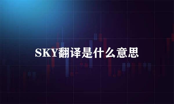 SKY翻译是什么意思