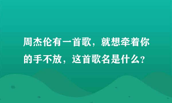 周杰伦有一首歌，就想牵着你的手不放，这首歌名是什么？