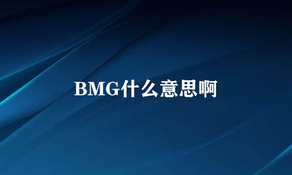 BMG什么意思啊