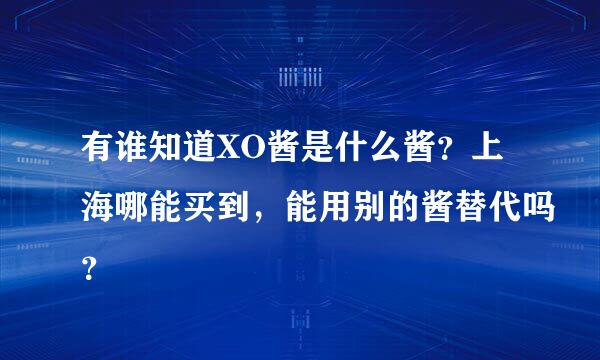 有谁知道XO酱是什么酱？上海哪能买到，能用别的酱替代吗？