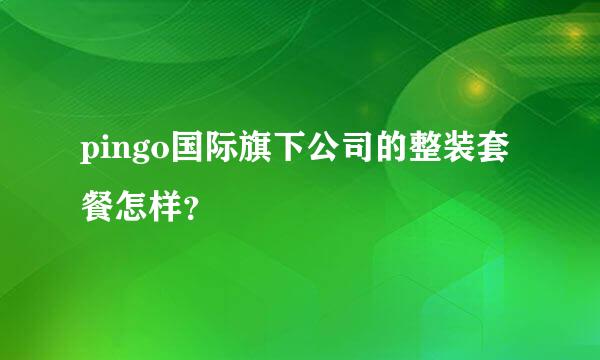 pingo国际旗下公司的整装套餐怎样？