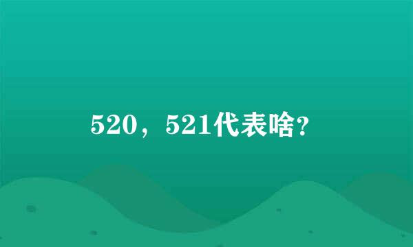 520，521代表啥？