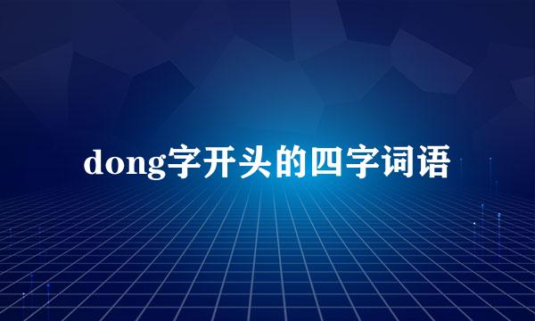 dong字开头的四字词语