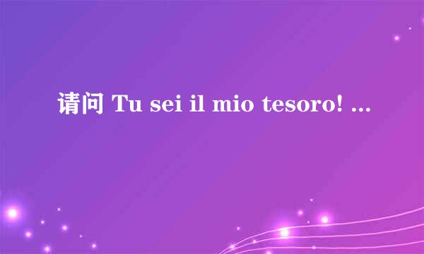 请问 Tu sei il mio tesoro! （意大利语）是什么意思？