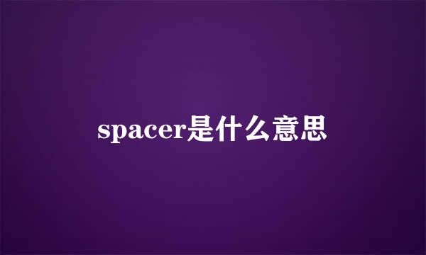 spacer是什么意思