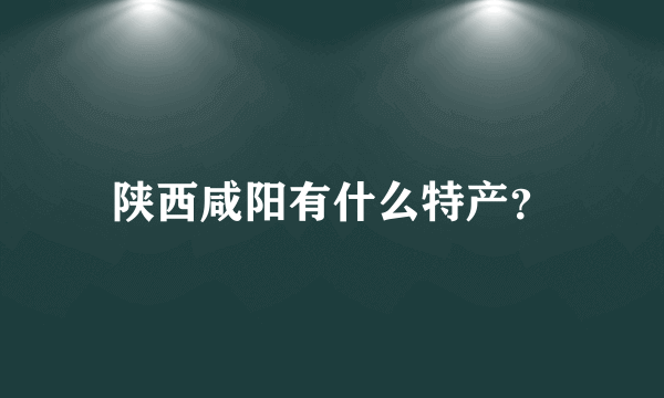 陕西咸阳有什么特产？