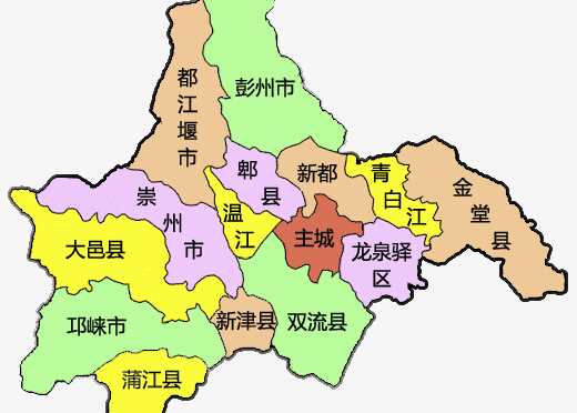 大成都范围包括哪些地图