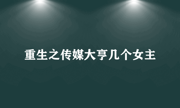 重生之传媒大亨几个女主