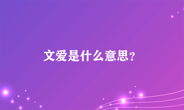 文爱是什么意思？