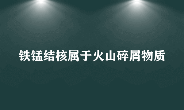 铁锰结核属于火山碎屑物质