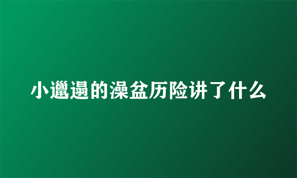 小邋遢的澡盆历险讲了什么