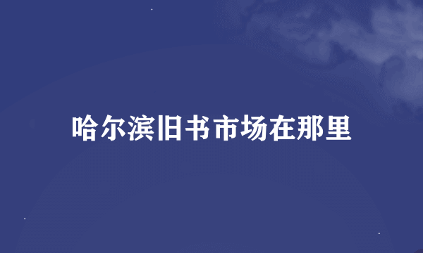 哈尔滨旧书市场在那里