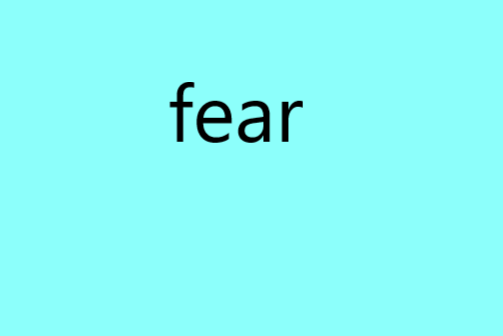 fear什么意思