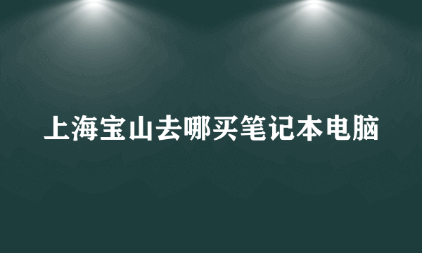 上海宝山去哪买笔记本电脑