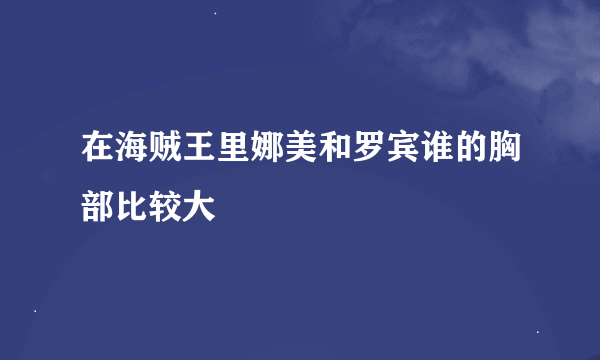 在海贼王里娜美和罗宾谁的胸部比较大