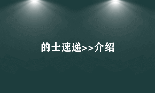 的士速递>>介绍