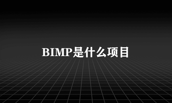 BIMP是什么项目