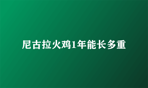 尼古拉火鸡1年能长多重