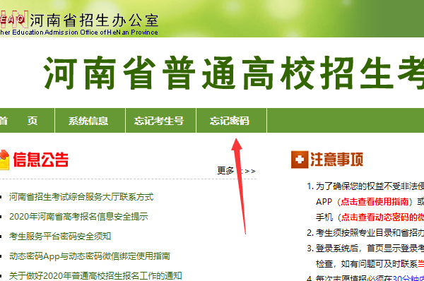 河南普通高校招生考生服务平台