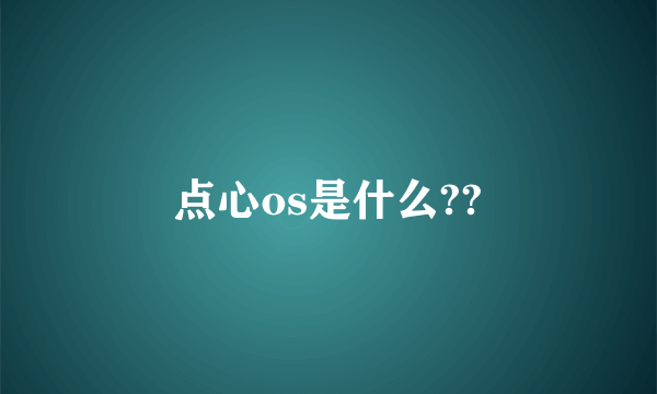 点心os是什么??