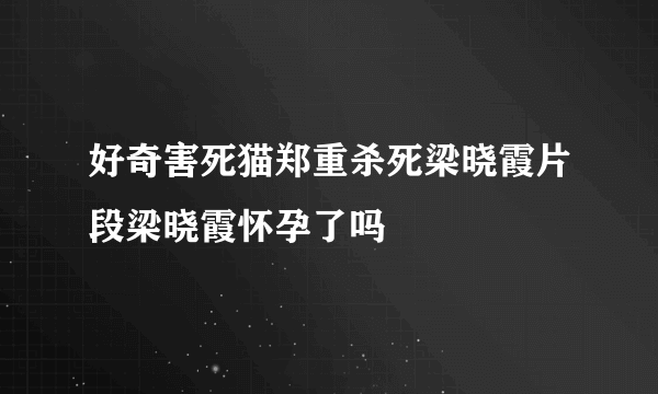 好奇害死猫郑重杀死梁晓霞片段梁晓霞怀孕了吗