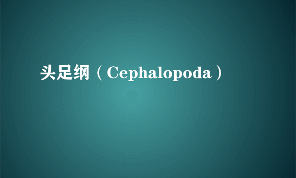 头足纲（Cephalopoda）