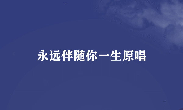 永远伴随你一生原唱