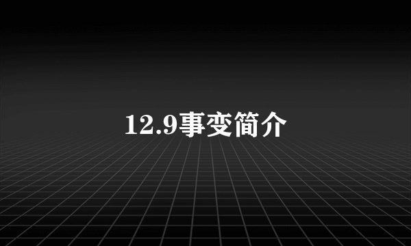 12.9事变简介