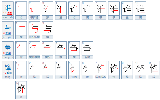 “谁与争锋” 还是 “谁与争峰”？ 哪个对还是都对？怎么解释？这个词算是成语吗？