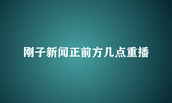 刚子新闻正前方几点重播