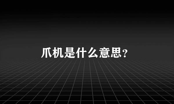 爪机是什么意思？