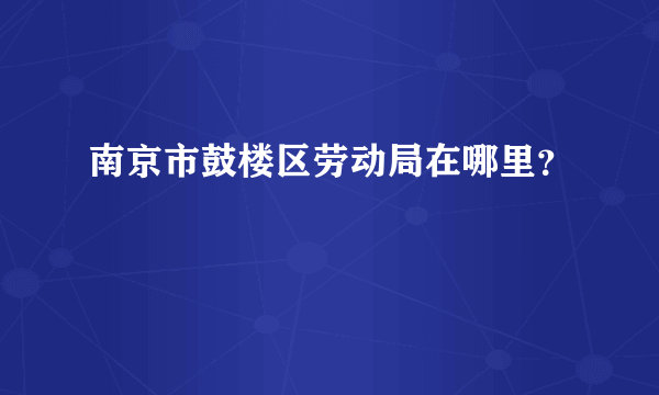 南京市鼓楼区劳动局在哪里？