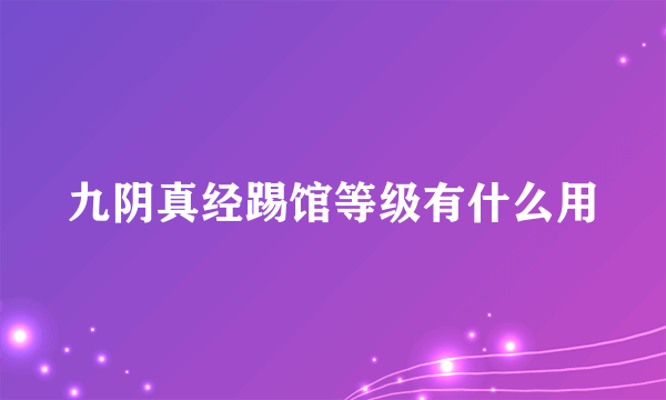 九阴真经踢馆等级有什么用