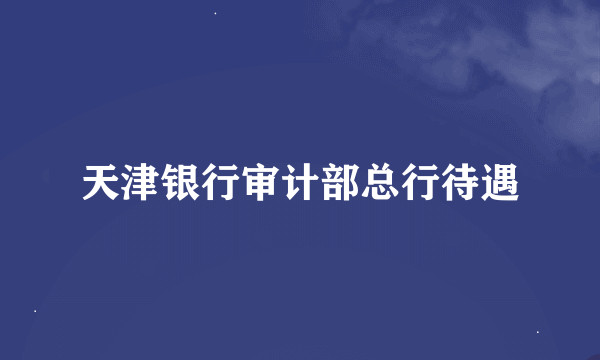 天津银行审计部总行待遇