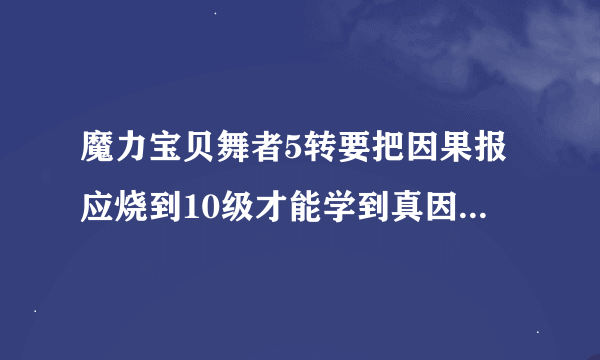 魔力宝贝舞者5转要把因果报应烧到10级才能学到真因果报应吗？