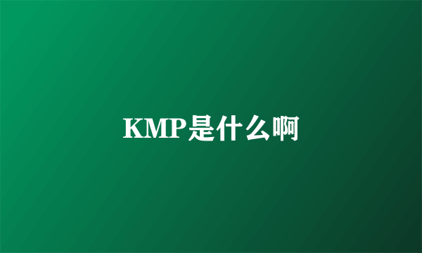 KMP是什么啊