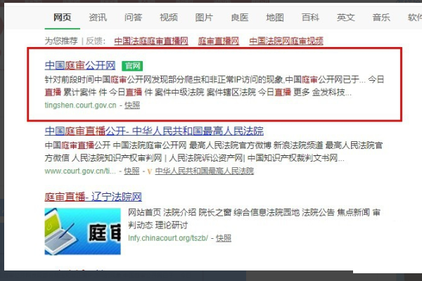 中国庭审公开网怎么找不到想看某个人的开庭视频记录？