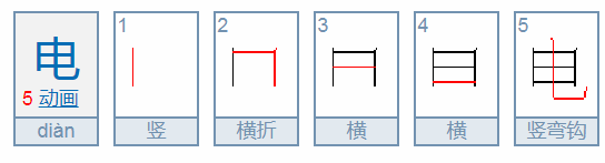 电笔画顺序怎么写的