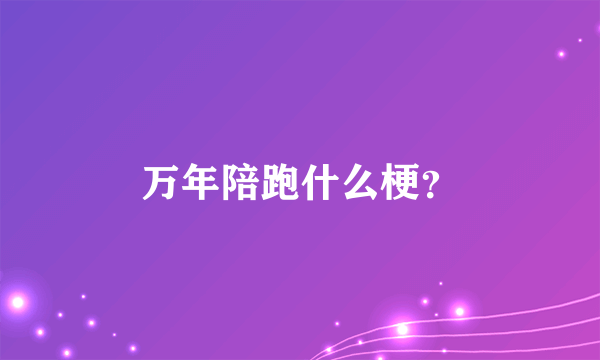 万年陪跑什么梗？