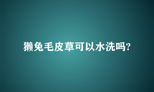 獭兔毛皮草可以水洗吗?