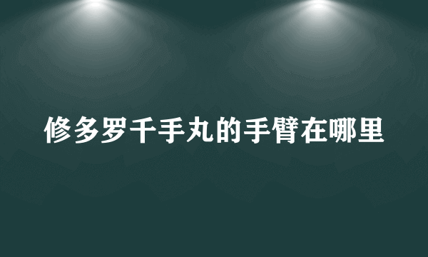 修多罗千手丸的手臂在哪里