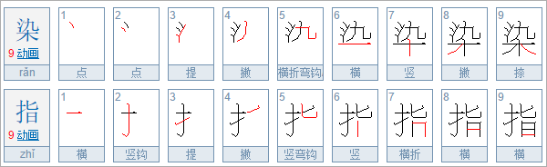 染指是什么意思,那指染呢,是一个意思么?