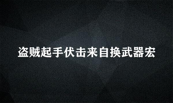 盗贼起手伏击来自换武器宏