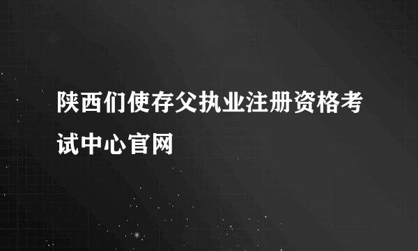 陕西们使存父执业注册资格考试中心官网