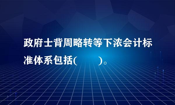 政府士背周略转等下浓会计标准体系包括(  )。