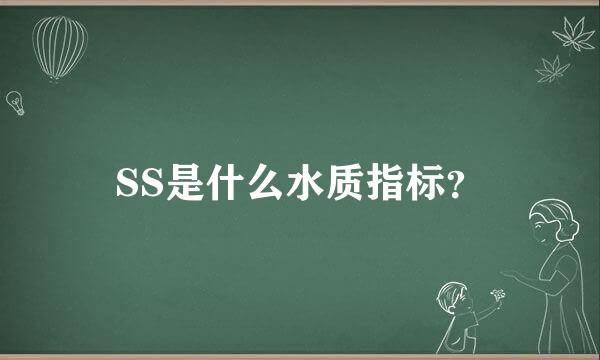 SS是什么水质指标？