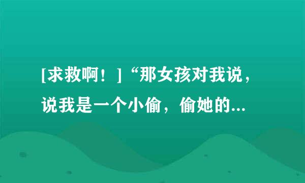 [求救啊！]“那女孩对我说，说我是一个小偷，偷她的回忆……”是什么歌的歌词？