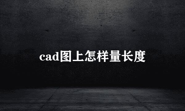 cad图上怎样量长度