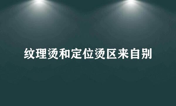 纹理烫和定位烫区来自别