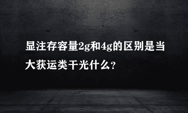 显注存容量2g和4g的区别是当大获运类干光什么？